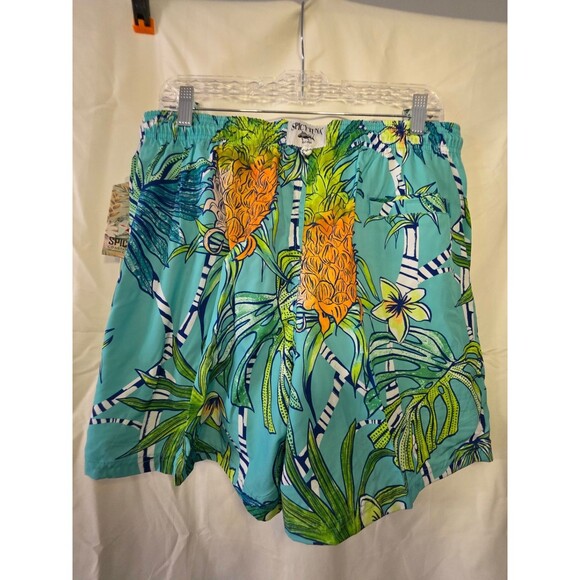 Spicy Tuna SW3134 Men's Swim Shorts Seafoam XL Floral UPF 50+ SW3134 - Picture 7 of 7